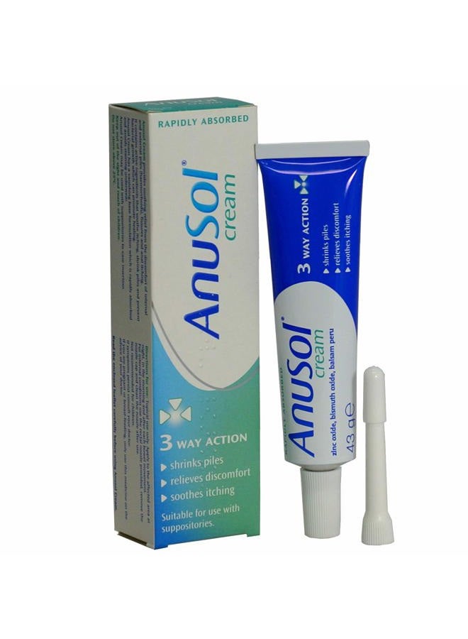 Anusol 43g SOY Cream - Whole Body Skin Moisturizer for All Skin Types, Damage Control & Pore Treatment, 1.51 oz - Image 1